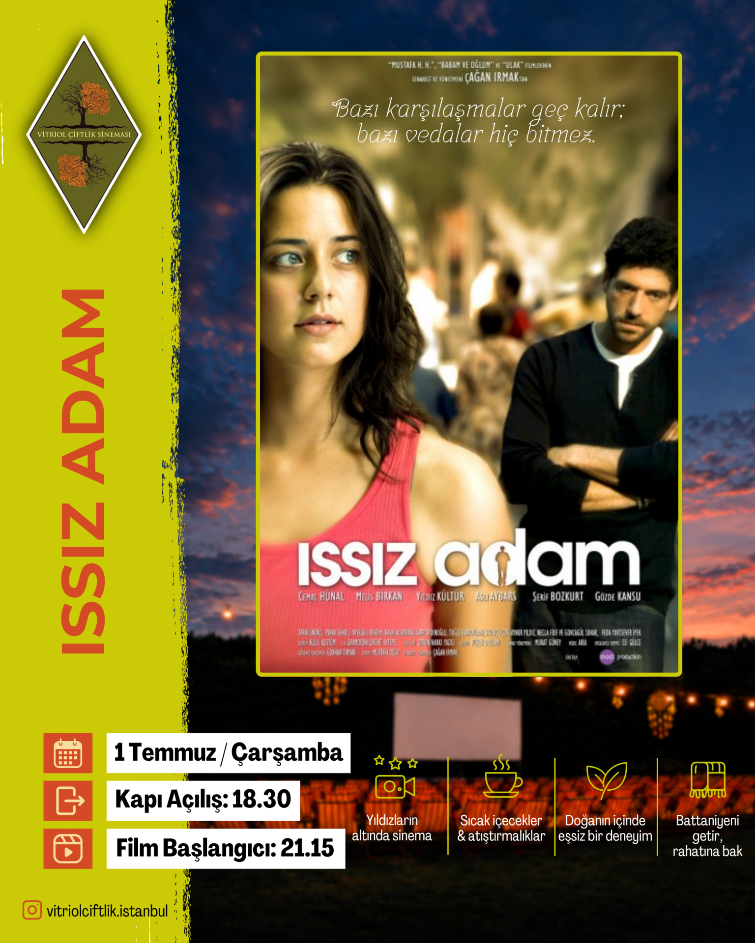 1 Temmuz Çarşamba Issız Adam