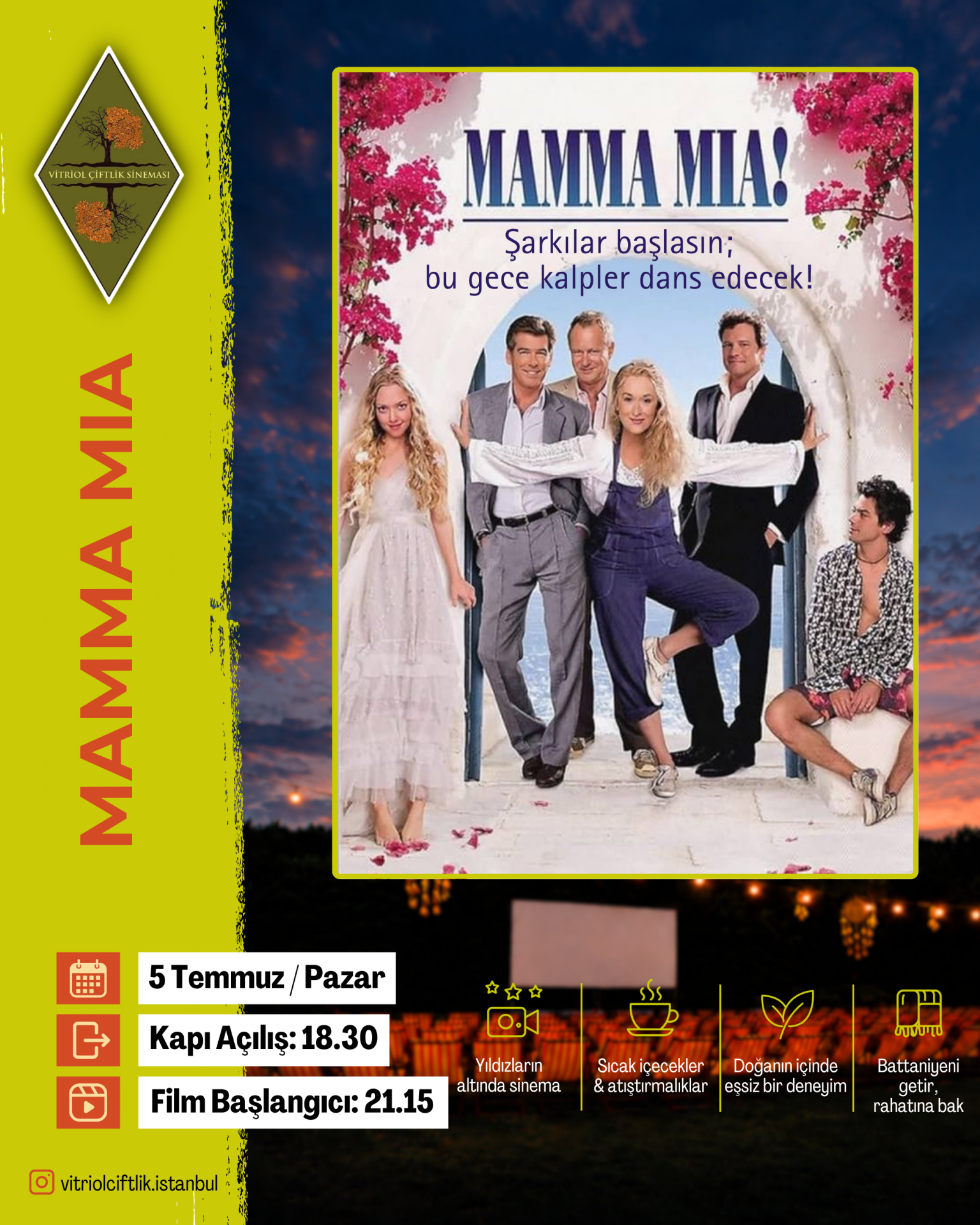 5 Temmuz Pazar Mamma Mia!