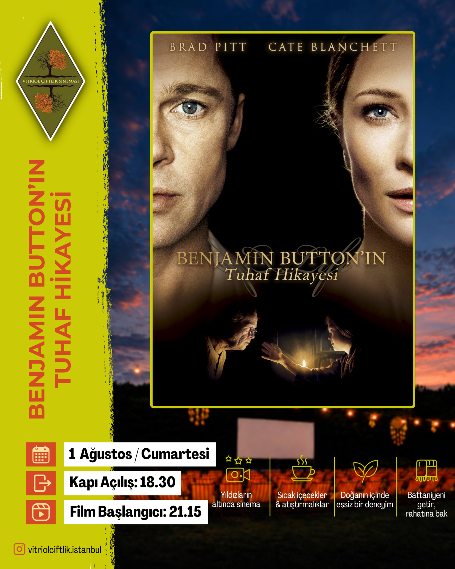 1 Ağustos Cumartesi Benjamin Button'ın Tuhaf Hikayesi